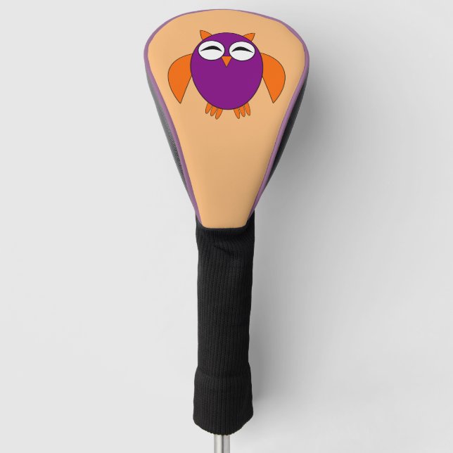 Cute Halloween Owl Golf Driver Cover (Front)