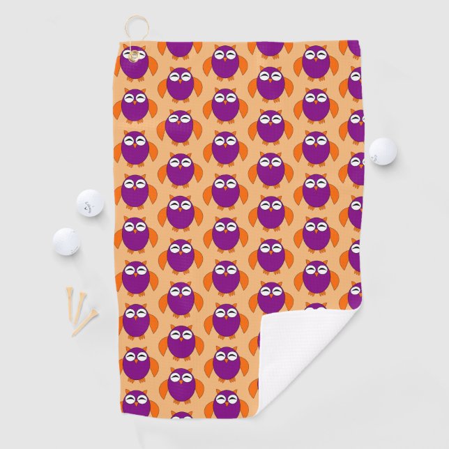 Cute Halloween Owl Golf Towel (InSitu)