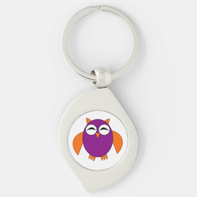 Cute Halloween Owl Keychain (Front)