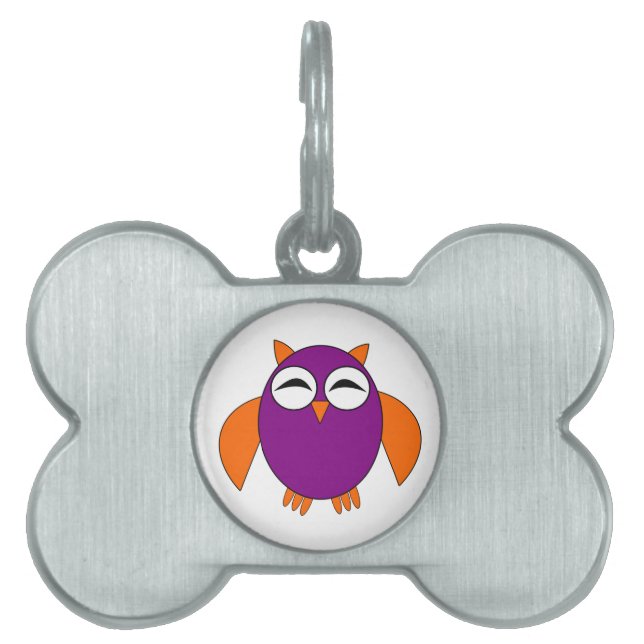 Cute Halloween Owl Pet Tag (Front)