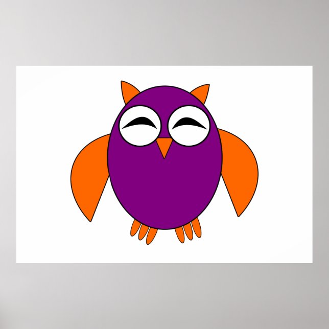Cute Halloween Owl Poster (Front)