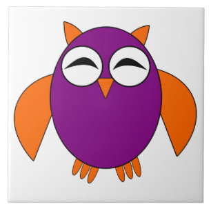 Cute Halloween Owl Tile