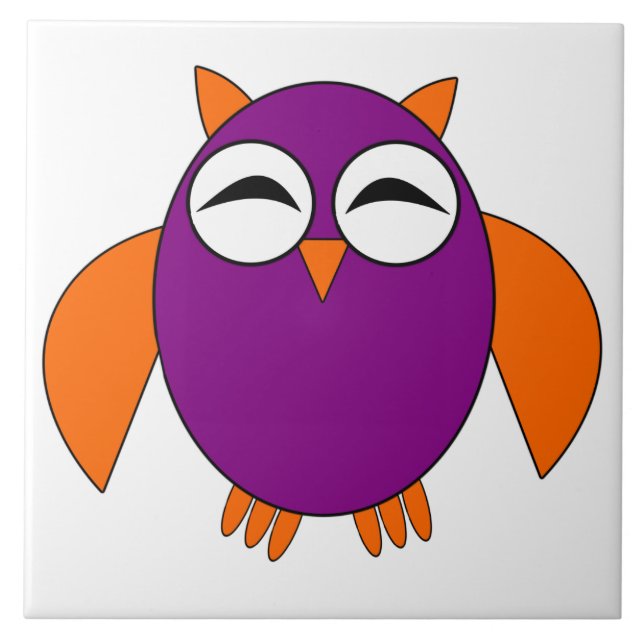 Cute Halloween Owl Tile (Front)