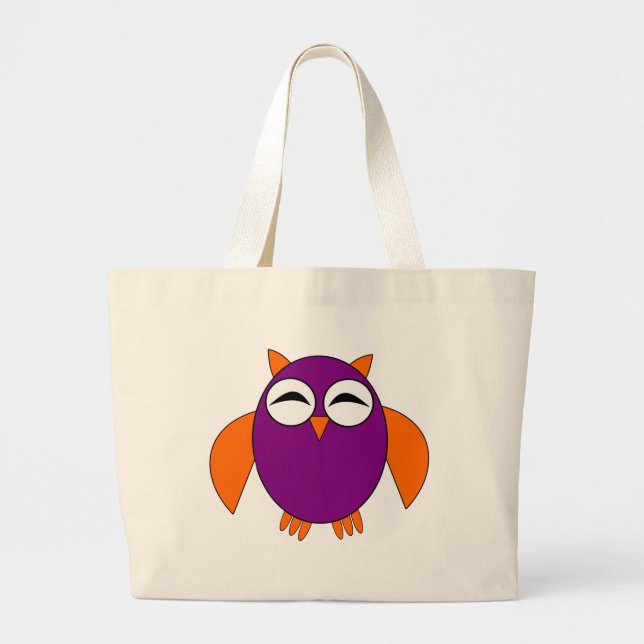 Cute Halloween Owl Tote Bag (Front)