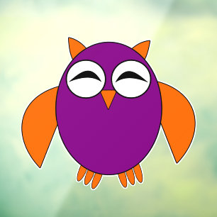 Cute Halloween Owl Window Cling