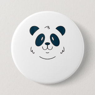 Cute Halloween Panda Bear Face Costume 7.5 Cm Round Badge