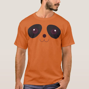Cute Halloween Panda Bear Face Costume Kawaii Kids T-Shirt