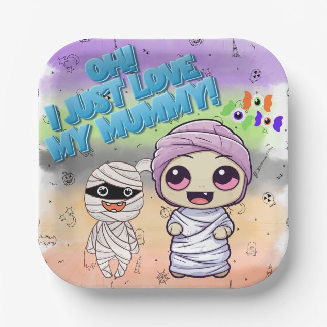 Cute Halloween! 👻 Paper Plate (Front)