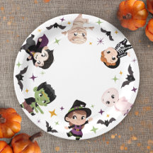 Cute Halloween Paper Plate, Party Supplies