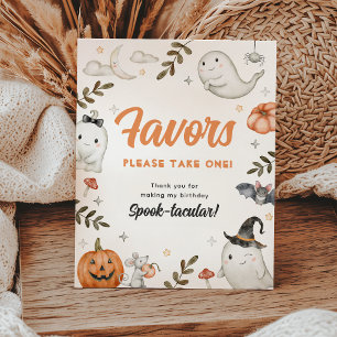 Cute Halloween Party Favours Sign