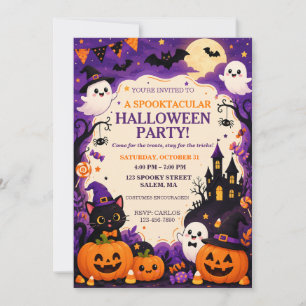 Cute Halloween Party Invitation
