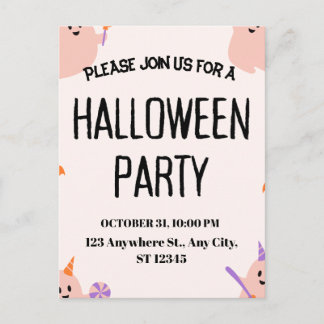 Cute Halloween Party Invitation