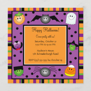 Cute Halloween Party Invitation for Kids