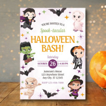 Cute Halloween Party Invitation, 