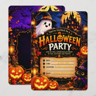 Cute Halloween Party Invitation Template | Spooky