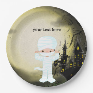 Cute Halloween party Mummy Paper Plate