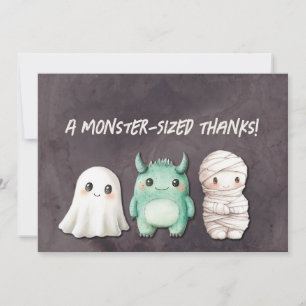 Cute Halloween Party Thank You Card