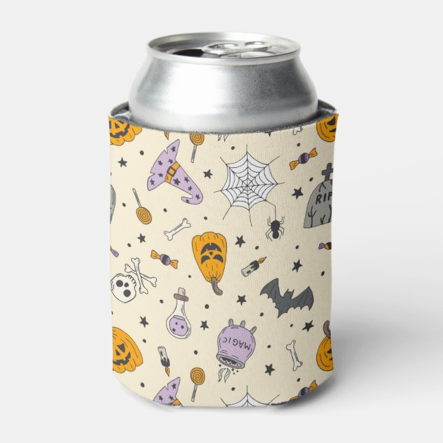 Cute Halloween Pattern Can Cooler (Can Front)