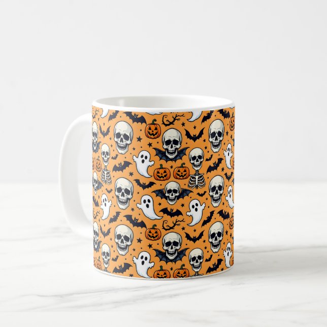  Cute Halloween Pattern Coffee Mug (Front Left)