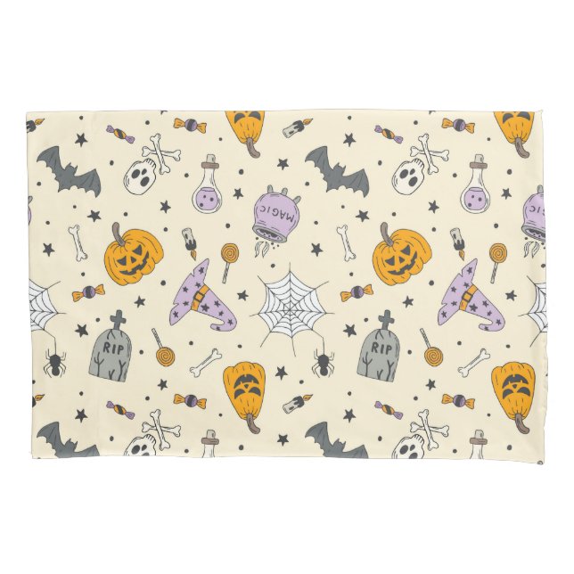 Cute Halloween Pattern Pillowcase (Front)