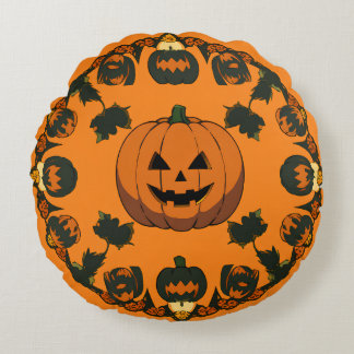 cute halloween pattern round cushion