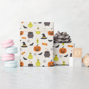 Cute Halloween Pattern Wrapping Paper Roll