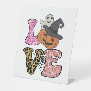 Cute Halloween Pedestal Sign