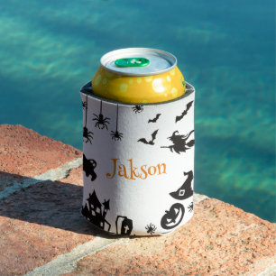 Cute Halloween Personalised Can Cooler – Custom 