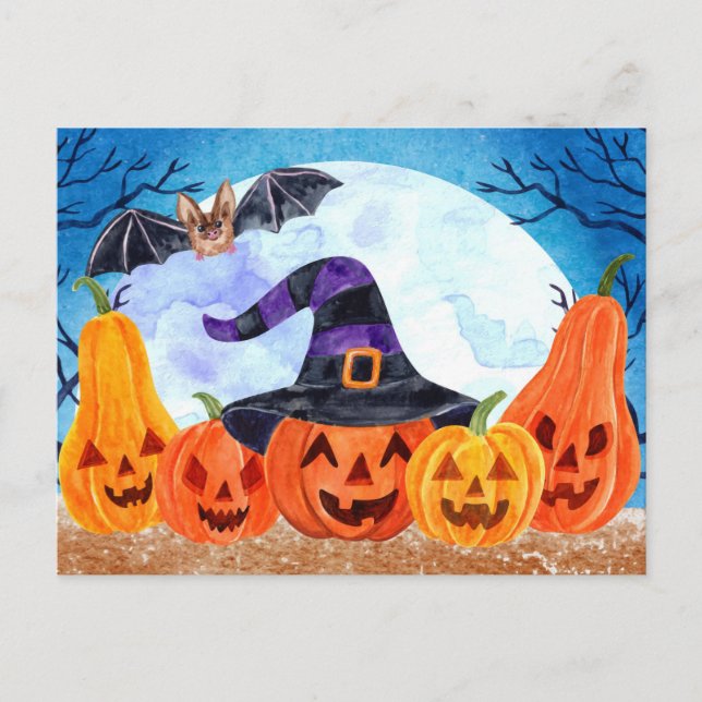 Cute Halloween Postcard (Front)