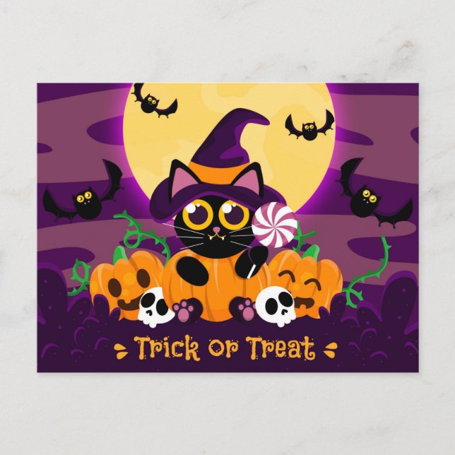 Cute Halloween Postcard (Front)