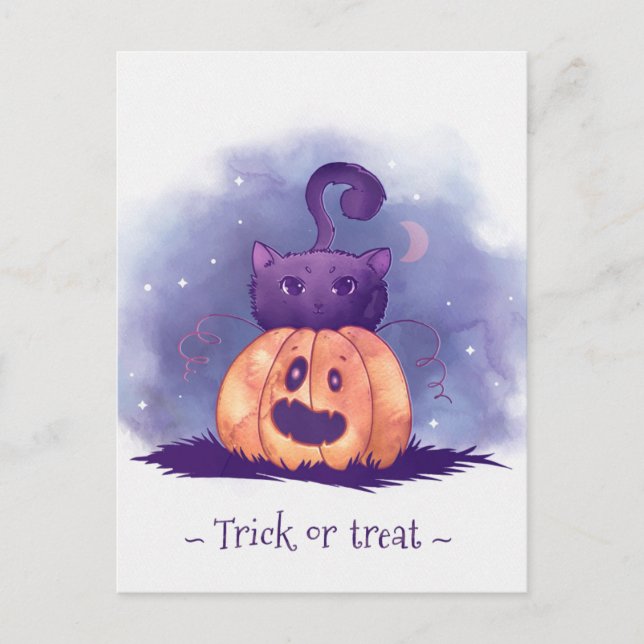 Cute Halloween Postcard (Front)