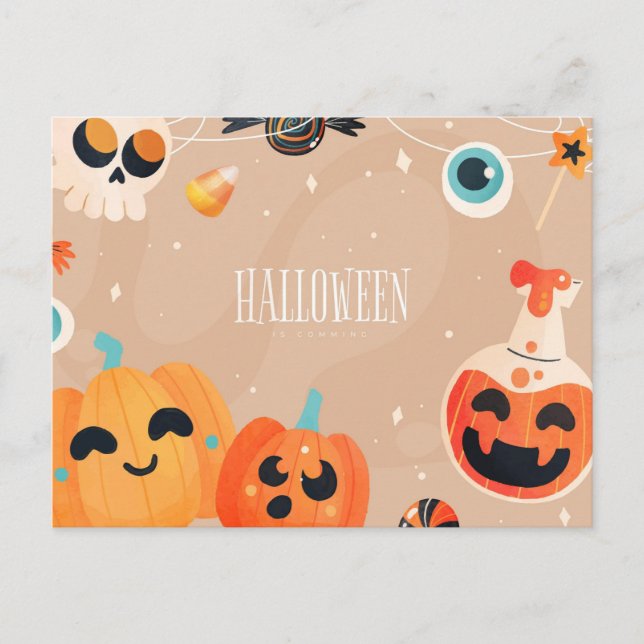 Cute Halloween Postcard (Front)