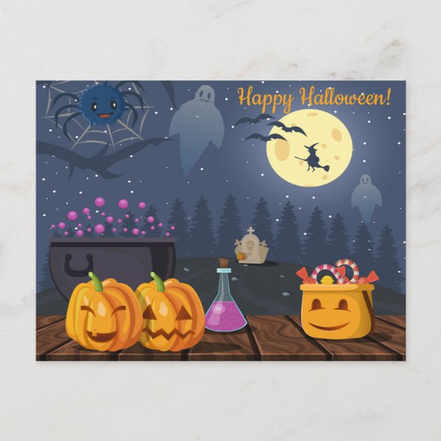 Cute Halloween Postcard (Front)