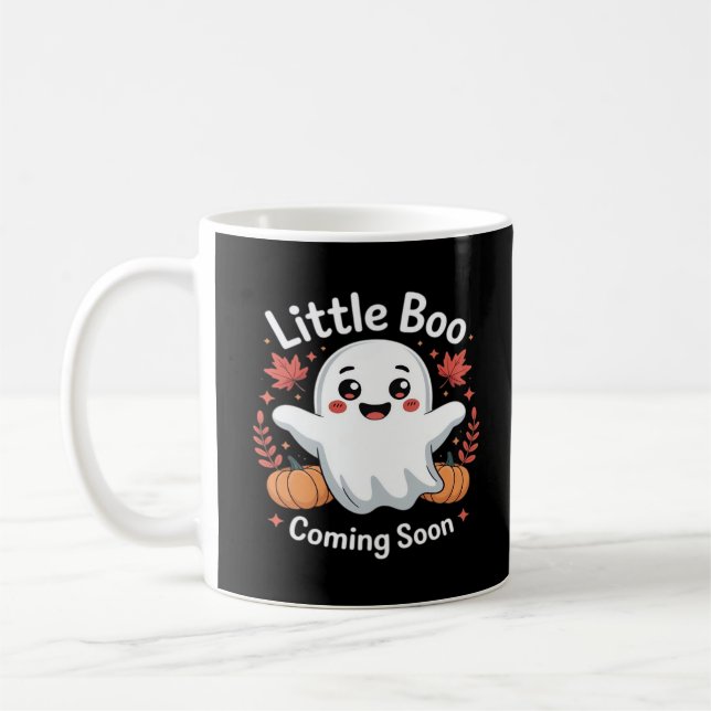 Cute Halloween Pregnancy Announcement Coffee Mug (Left)