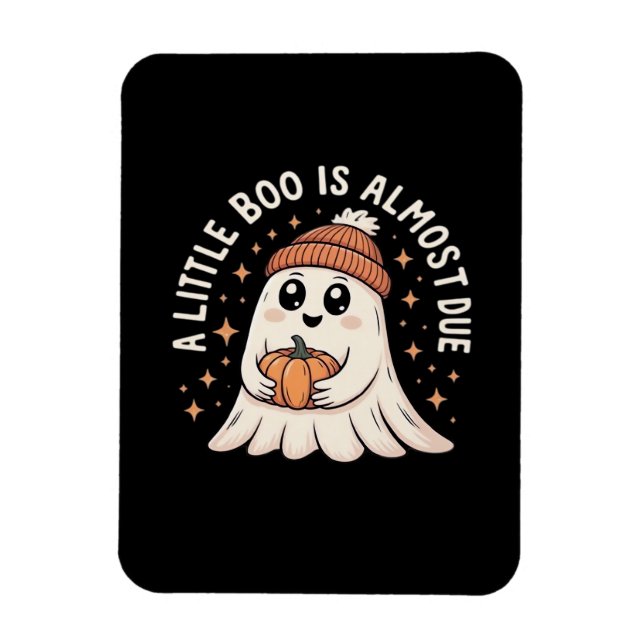 Cute Halloween Pregnancy Announcement Magnet (Vertical)