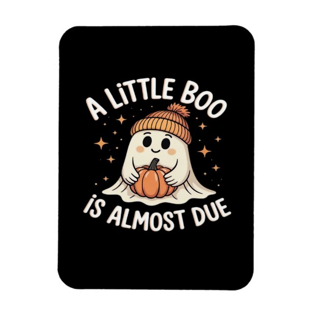 Cute Halloween Pregnancy Announcement Magnet (Vertical)