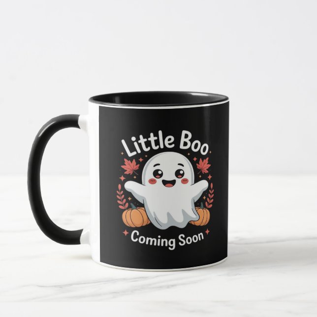 Cute Halloween Pregnancy Announcement Mug (Left)