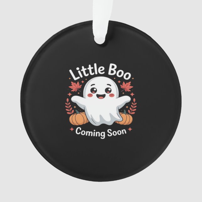 Cute Halloween Pregnancy Announcement Ornament (Front)