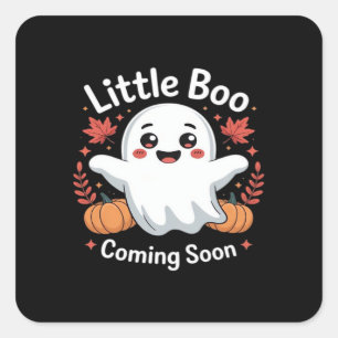 Cute Halloween Pregnancy Announcement Square Sticker
