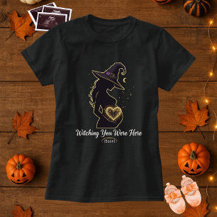 Cute Halloween Pregnancy Witching You Were Here  T-Shirt