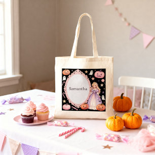 Cute Halloween Princess Ghost Pumpkin Candy Tote Bag