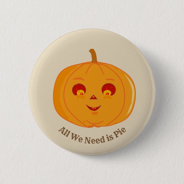 Cute Halloween Pumpkin 6 Cm Round Badge (Front)