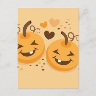 Cute Halloween pumpkin baby faces Postcard