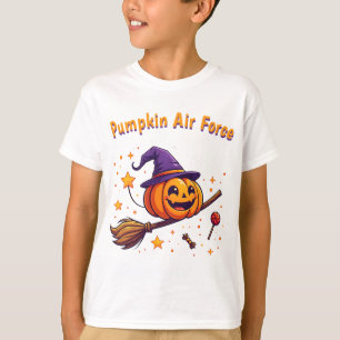 Cute halloween pumpkin broom design T-Shirt