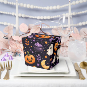 Cute Halloween Pumpkin Ghost Cat Bat Art Take Out Favour Box