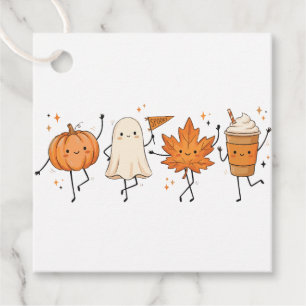 Cute Halloween Pumpkin Ghost Fall Coffee Lover Favour Tags