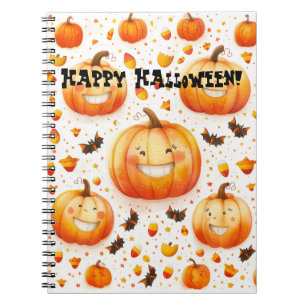 Cute Halloween pumpkin illustration design Notebook