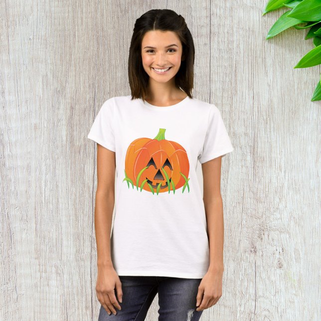 Cute Halloween Pumpkin Jack-O-Lantern T-Shirt (Creator Uploaded)