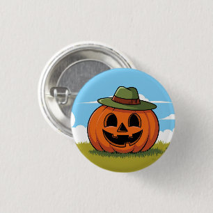 Cute halloween pumpkin jack o'lantern 3 cm round badge