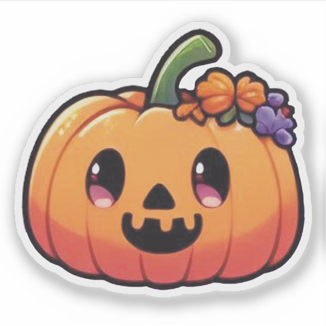Cute Halloween Pumpkin - Kawaii Jack-o'-Lantern (Front)